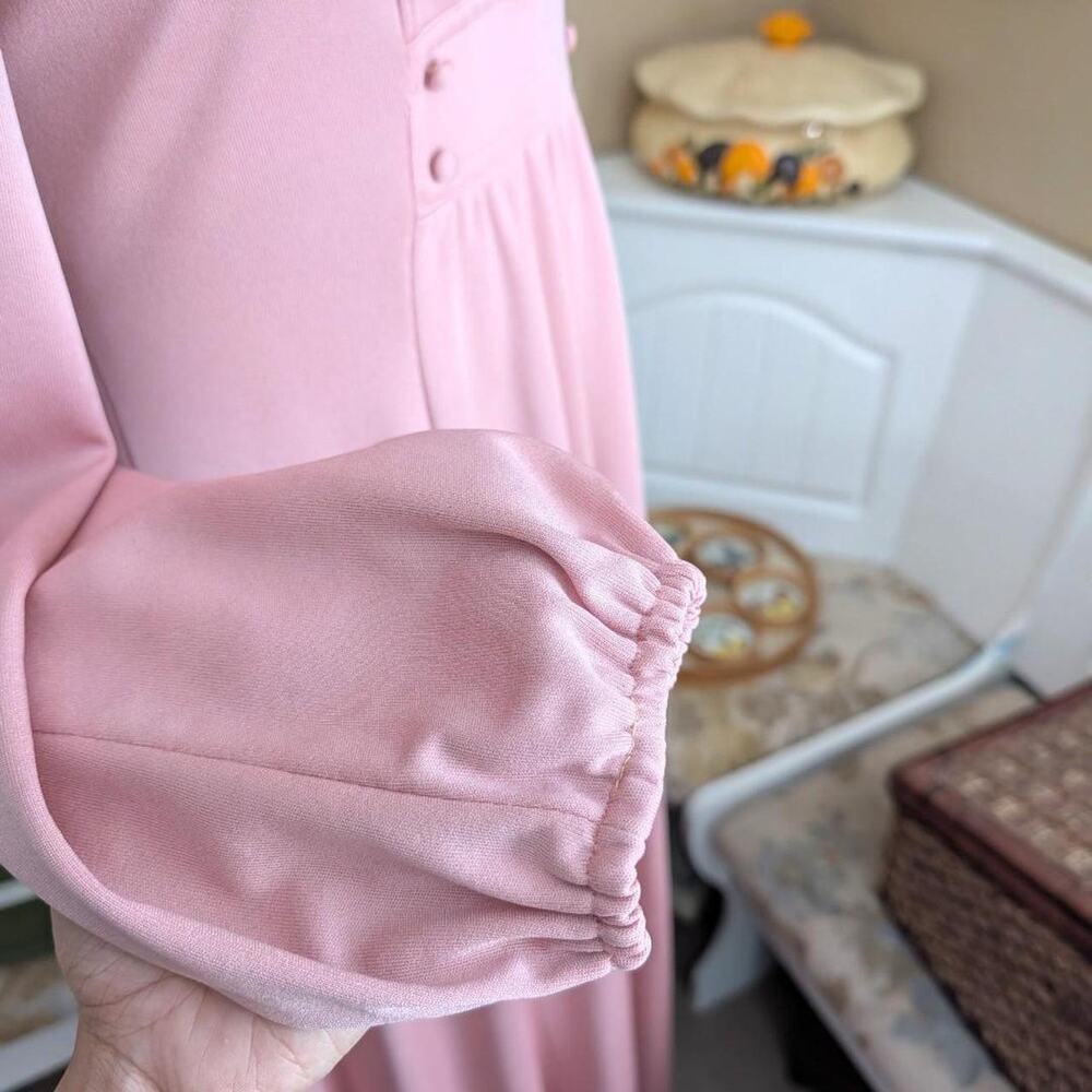 Vintage 1960s/1970s Alison Ayres Original Polyester Long Sleeve Maxi Dress - Picture 2 of 6